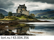 Majestic Scot scottish castle. Generate Ai. Стоковое AI-изображение, AI-художник Иван Рябоконь / Фотобанк Лори