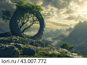 Unspoiled Ring landscape. Generate Ai. Стоковое AI-изображение, AI-художник Иван Рябоконь / Фотобанк Лори