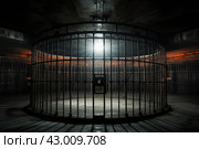Claustrophobic Prisoner cage prison portrait. Generate Ai. Стоковое AI-изображение, AI-художник Иван Рябоконь / Фотобанк Лори