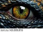 Mesmerizing Reptilian eye closeup colorful. Generate Ai. Стоковое AI-изображение, AI-художник Иван Рябоконь / Фотобанк Лори