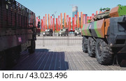 Exhibition of captured Western equipment captured from the Armed Forces of Ukraine at the front of the Armed Forces of the Russian Federation. Russia. Moscow. 29.04.2024. Редакционное видео, видеограф Ярославский Максим / Фотобанк Лори