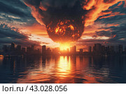 Against nuclear day background. Generate Ai. Стоковое AI-изображение, AI-художник Иван Рябоконь / Фотобанк Лори