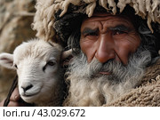 Divine Jesus lamb god surrendered. Generate Ai. Стоковое AI-изображение, AI-художник Иван Рябоконь / Фотобанк Лори