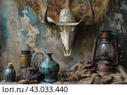 Picturesque American west still life. Generate Ai. Стоковое AI-изображение, AI-художник Иван Рябоконь / Фотобанк Лори