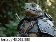 Detailed Anthropomorphic armored turtle. Generate ai. Стоковое AI-изображение, AI-художник Иван Рябоконь / Фотобанк Лори