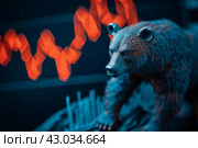 Volatile Bears stock market graph. Generate Ai. Стоковое AI-изображение, AI-художник Иван Рябоконь / Фотобанк Лори