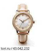 Часы на белом фоне. Clock on a white background. Стоковое AI-изображение, AI-художник Анастасия Чернышова / Фотобанк Лори