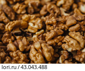 Close-up of Walnut Texture. Стоковое AI-изображение, AI-художник Кирилл Черезов / Фотобанк Лори