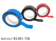 Разноцветная изоляционная лента для изоляции электрических проводов. Insulating tape to insulate of electrical wires. Стоковое фото, фотограф Татьяна Д / Фотобанк Лори