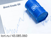 Brent crude oil price analysis. Cost of Brent crude oil. Стоковое фото, фотограф Сергей Чуйко / Фотобанк Лори