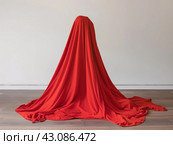 Mystery under Red Cloth. Стоковое AI-изображение, AI-художник Кирилл Черезов / Фотобанк Лори