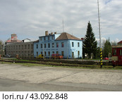 Чешская республика. Тахов. Здание грузового вокзала (2004 год). Стоковое фото, фотограф Ерохин Дмитрий Викторович / Фотобанк Лори