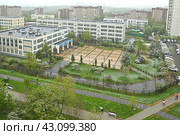 Snow in May. Schoolyard in Mitino, Moscow (2024 год). Стоковое фото, фотограф Валерия Попова / Фотобанк Лори