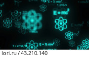 Blue physics formulas. Стоковая иллюстрация, иллюстратор Роман Будников / Фотобанк Лори