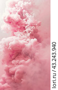 Beautiful abstract background in soft pink shades. Whirlwinds and puffs of smoke or paint create a feeling of lightness and airiness, like clouds or waves. The texture is smooth and soft, with smooth transitions and gradients, which makes the painting especially attractive for various creative projects. Стоковое AI-изображение, AI-художник Анна Кривицкая / Фотобанк Лори
