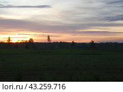 Spring sunset over the field. Стоковое фото, фотограф Andrew_Swarga / Фотобанк Лори