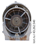 Морской корабельный турбовальный двигатель на белом фоне. Marine ship turboshaft engine on a white background. Стоковое фото, фотограф Татьяна Д / Фотобанк Лори