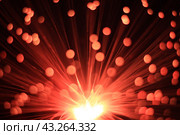 Mystical red and black background with a light source from below, diverging rays and lights at the ends. Стоковое фото, фотограф Светлана Ильева (Иванова) / Фотобанк Лори