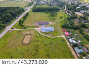 Вид с высоты на Сунский спортивный комплекс (аэросъемка 2023 года) Стоковое фото, фотограф Владислав Самошкин / Фотобанк Лори