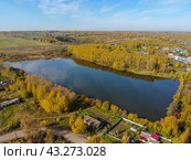 Вид с высоты на Фалёнский пруд (аэросъемка 2020 года) Стоковое фото, фотограф Владислав Самошкин / Фотобанк Лори