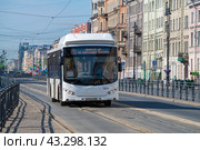 Городской автобус «CityRitm» Volgabus-5270.G0 на выделенной полосе Лиговского проспекта солнечным июньским днем. Санкт-Петербург (2023 год). Редакционное фото, фотограф Виктор Карасев / Фотобанк Лори