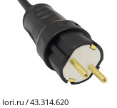 Электрическая вилка на белом фоне. The electric plug on a white background. Стоковое фото, фотограф Татьяна Д / Фотобанк Лори