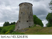 Гремячая башня, город Псков (2018 год). Редакционное фото, фотограф Алексей Иванов / Фотобанк Лори