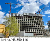 STONE Савеловская – бизнес-центр класса А в высокой стадии готовности. Москва. Редакционное фото, фотограф Овчинникова Ирина / Фотобанк Лори