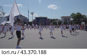 Parade of athletes in VDNKh (2024 год). Редакционное видео, видеограф Мария Паина / Фотобанк Лори