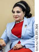 Россия. Санкт-Петербург. Президент Всероссийской федерации художественной гимнастики Ирина Винер. Петербургский международный экономический форум. Russia. Saint-Petersburg. Irina Viner, President of the All-Russian Rhythmic Gymnastics Federation. St. Petersburg International Economic Forum. (2024 год). Редакционное фото, фотограф Алексей Смышляев / Фотобанк Лори