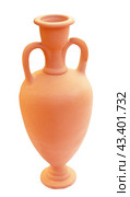 Древнегреческая амфора на белом фоне. Ancient greek amphora on white background. Стоковое фото, фотограф Татьяна Д / Фотобанк Лори