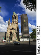 Berlin / Germany - 09 Sep 2015: Kaiser Friedrich Gedachtniskirche, Berlin, Germany. Редакционное фото, фотограф Сергей Стрелков / Фотобанк Лори