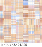 seamless abstract pattern in the form of stripes and cells, check in pink and bkue colors. Стоковое AI-изображение, AI-художник Ольга Ильина / Фотобанк Лори