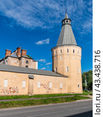 View of the fortress wall of Pokrovsky town from Sapernaya Street (2024 год). Стоковое фото, фотограф Михаил Аккуратoв / Фотобанк Лори