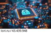 Cyber security and data protection on internet. virtual lock shield, secure access, encrypted connection. Password protected system and storage. Cybersecurity technology. Стоковое AI-видео, аниматор Ирина Михайличенко / Фотобанк Лори