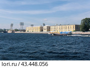 Panoramic view of St. Petersburg and Neva river in summer (2024 год). Редакционное фото, фотограф Евгений Харитонов / Фотобанк Лори