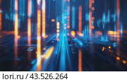 Luminous abstract financial charts in digital format. Стоковое AI-видео, аниматор Юрий Поздников / Фотобанк Лори