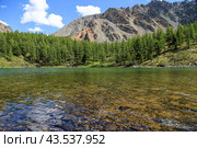 Одно из Куехтанарских озер, Кош-Агачский район, Республика Алтай. Стоковое фото, фотограф Римма Тельнова / Фотобанк Лори