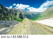A picturesque view from the basin of the Skazsky glacier to the Tsey gorge. The North Caucasus. Russia. Стоковое фото, фотограф Константин Лабунский / Фотобанк Лори