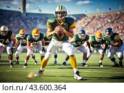 American football. Rugby. The concept of sports games and competitions. The Summer Olympic Games. Стоковое AI-изображение, AI-художник Photojuli / Фотобанк Лори