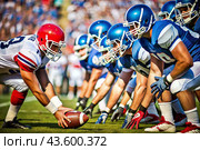 American football. Rugby. The concept of sports games and competitions. The Summer Olympic Games. Стоковое AI-изображение, AI-художник Photojuli / Фотобанк Лори