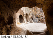 View of the historic cave city and the monastery complex of Vardzia. Стоковое фото, фотограф Яков Филимонов / Фотобанк Лори