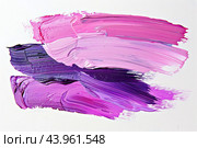 Turquoise blue and purple paint strokes on a white background. Стоковое AI-изображение, AI-художник Ярославский Максим / Фотобанк Лори