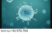 Close up of cellular organisms in liquid, magnified view. Стоковое AI-видео, аниматор Данил Руденко / Фотобанк Лори