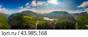 Beautiful Nature Norway. Latefossen Waterfall Odda Norway. (2019 год). Стоковое фото, фотограф Андрей Армягов / Фотобанк Лори