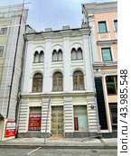 Ветошный переулок,  дом 7, город Москва. Доходный дом купцов Куприяновых (1873, архитектор А. Н. Стратилатов), 1873 года постройки. Редакционное фото, фотограф Овчинникова Ирина / Фотобанк Лори