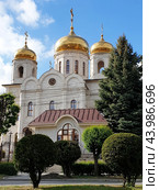 Pyatigorsk, Russia, May 6, 2024. Spassky Cathedral, completely restored and consecrated in 2012 on the site of the cathedral blown up in 1936. Редакционное фото, фотограф Оксана Медведева / Фотобанк Лори