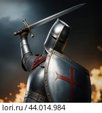 The Fighting Knight. Стоковое AI-изображение, AI-художник RamA / Фотобанк Лори