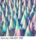 Abstract geometric pattern with pastel cone shapes. Стоковое AI-изображение, AI-художник Алексей Сабадырь / Фотобанк Лори