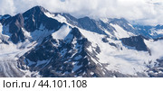 Highlands landscape, mountain ranges, peaks, glaciers and eternal snow. Стоковое фото, фотограф Евгений Харитонов / Фотобанк Лори